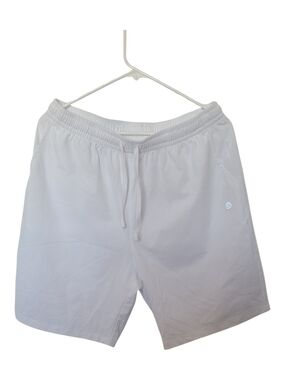 White Athletic Drawstring Shorts